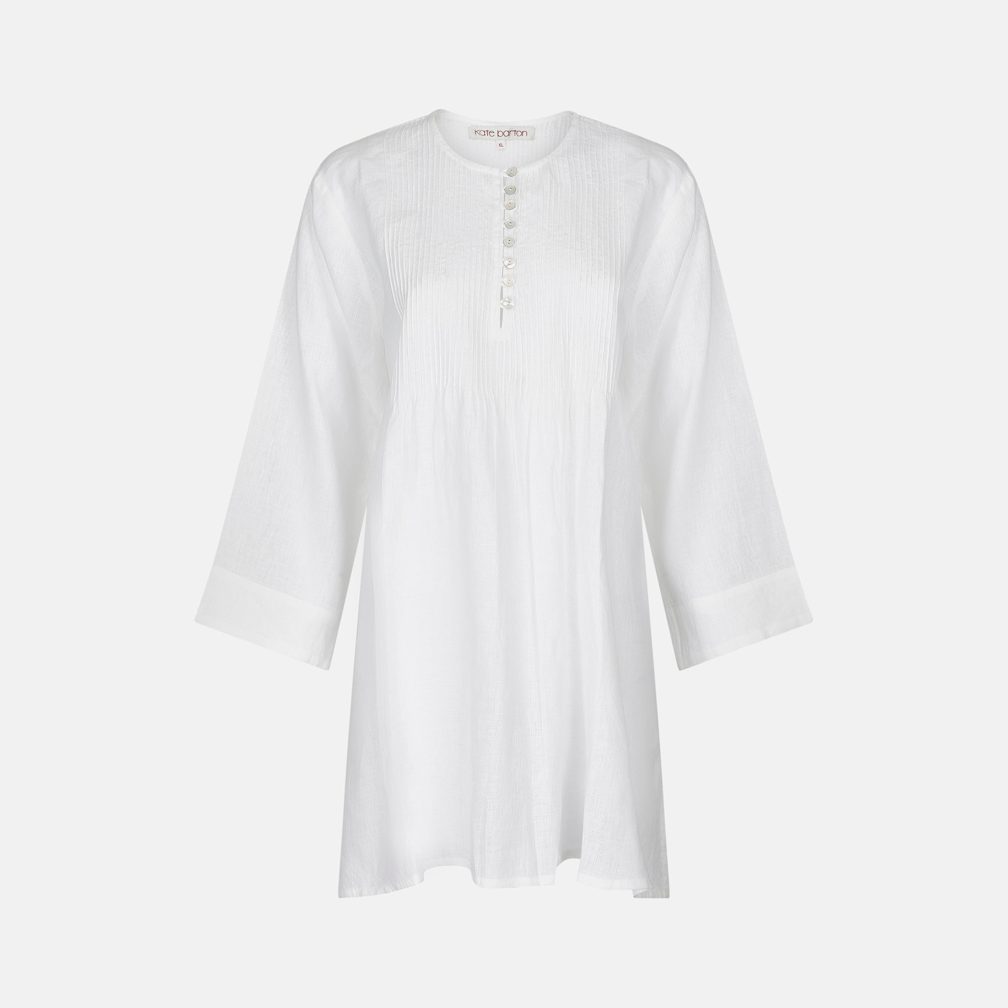 Archive Pintuck Tunic Top Linen