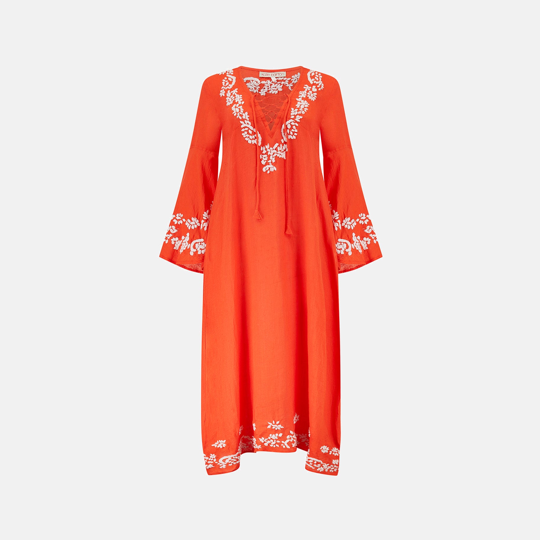 Archive Hand Embroidered Linen Dress